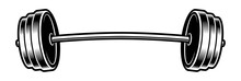 Black And White Illustration Of A Barbell