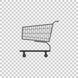 © mingirov - Shopping cart icon isolated on transparent background. Flat design. Vector Illustration