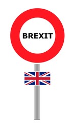 Canvas Print - Panneau Brexit