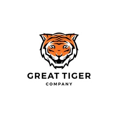 Wall Mural - tiger logo vector icon illustration