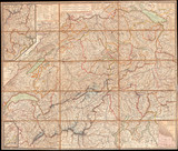 Fototapeta Mapy - 1834, Keller Pocket Map of Switzerland