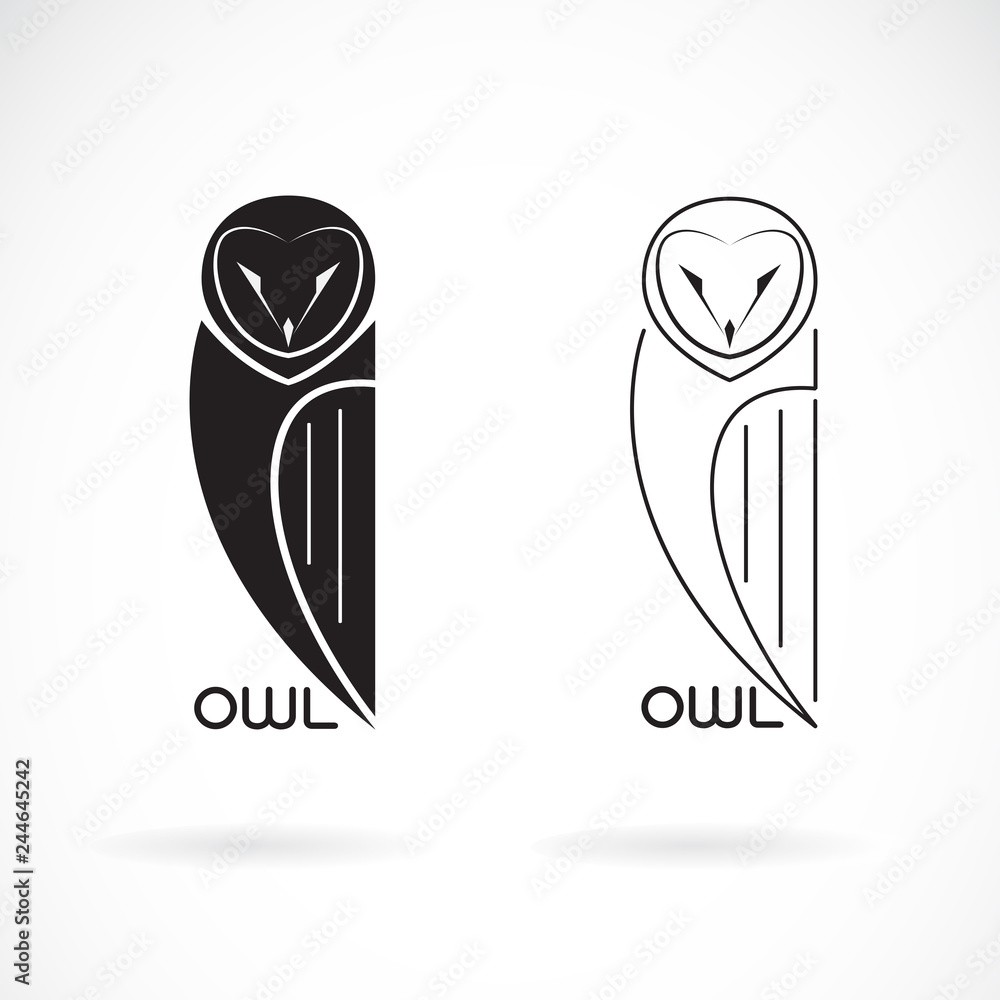 Vector of an owls design on white background., Bird Icon., Wild Animals ...