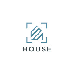 Poster - Real Estate Logo Design. Creative abstract real estate icon logo and business card template.