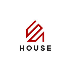 Fototapete - Real Estate Logo Design. Creative abstract real estate icon logo and business card template.