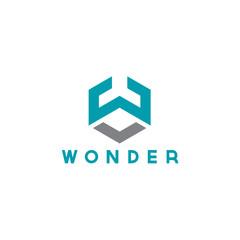 Poster - W Logo.W Letter Design Vector Illustration Modern Monogram Icon.