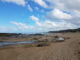 Fototapeta Morze - rocky shore at beach with tidepools in Isabela, Puerto Rico