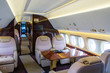 © fisher_y - Luxury interior of genuine leather in the modern business jet