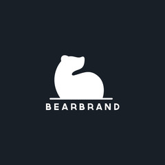 Aufkleber - bear stylized vector silhouette, logo template
