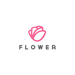 Aufkleber - Abstract elegant tree leaf flower logo icon vector design. Universal creative premium symbol. Graceful jewel boutique vector sign.
