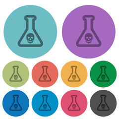 Poster - Dangerous chemical experiment color darker flat icons