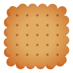 Canvas Print - Cracker cookie icon. Cartoon of cracker cookie vector icon for web design isolated on white background