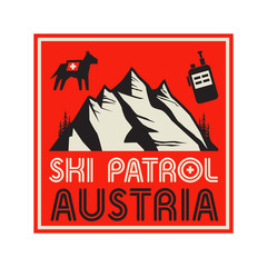 Wall Mural - Adventure outdoor expedition Ski Patrol