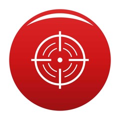 Poster - Rear sight icon. Simple illustration of rear sight vector icon for any design red