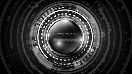 Wall Mural - Technology futuristic abstract hardware interactive background vector