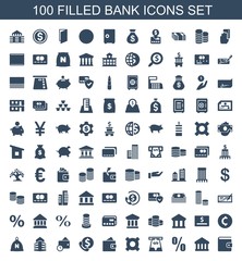 Canvas Print - bank icons