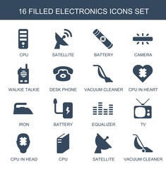 Canvas Print - electronics icons