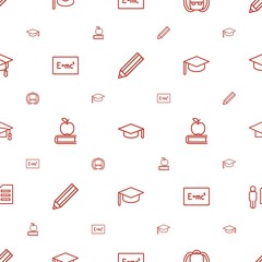Poster - student icons pattern seamless white background