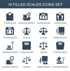 Wall Mural - 16 scales icons
