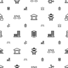 Canvas Print - structure icons pattern seamless white background