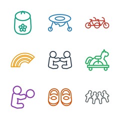 Sticker - 9 children icons