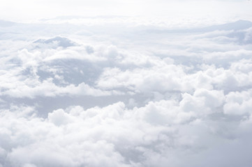 Wall Mural - white clouds ranges as background and texture