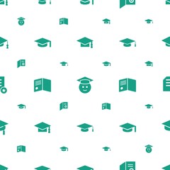 Sticker - graduation icons pattern seamless white background