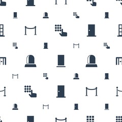 Sticker - entry icons pattern seamless white background