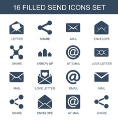 Wall Mural - send icons