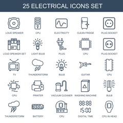 Sticker - electrical icons