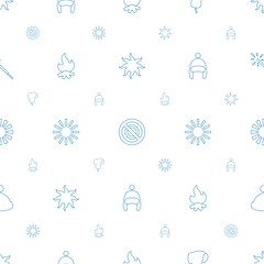 Wall Mural - warm icons pattern seamless white background