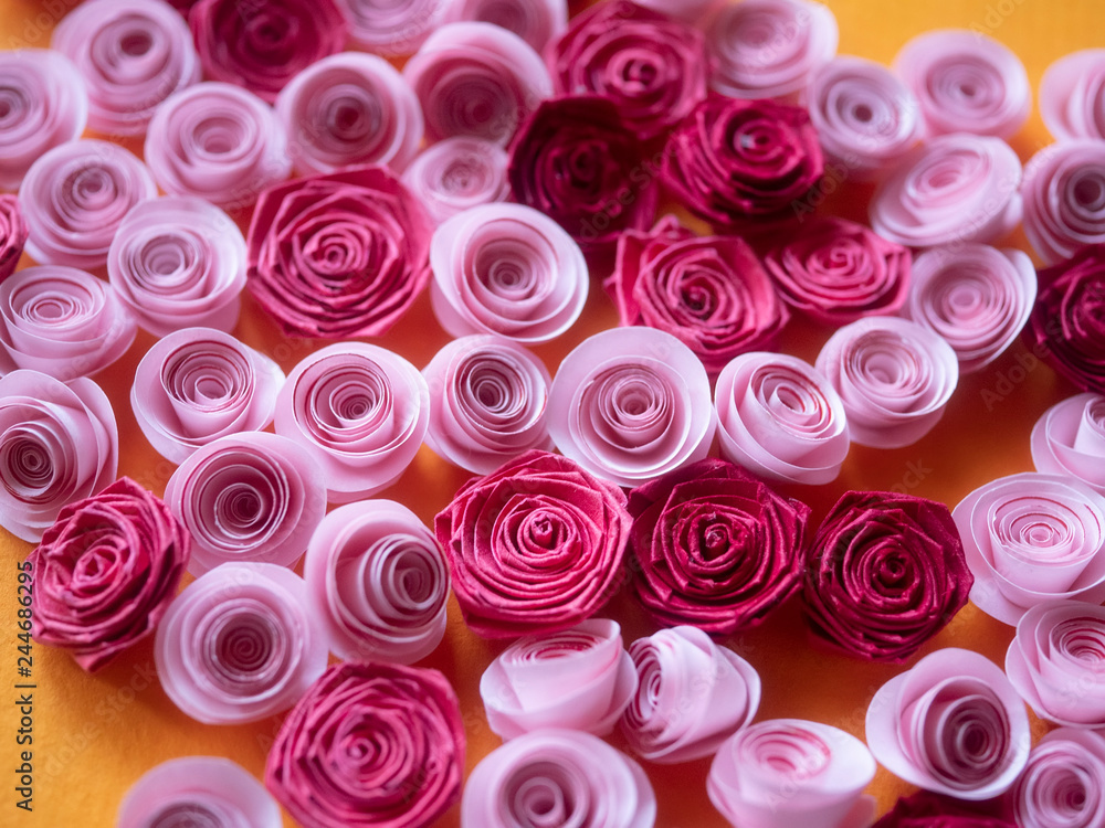 ペーパークイリング バラ Paper quilling Rose Stock Photo | Adobe Stock