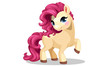 Beautiful little pony with beautiful pink hairstyle