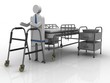 © jijomathai - 3D illustration Walker standing patient