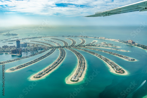 Obraz Dibond Widok z lotu ptaka Dubaj Palm Jumeirah wyspa, Zjednoczone Emiraty Arabskie
