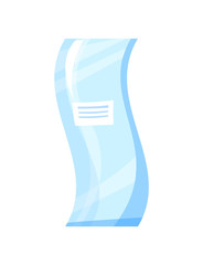 Wall Mural - award crystal glass and label vector illustration
