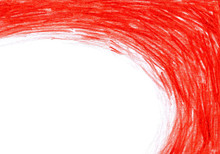 Abstract Pencil Texture With Illegible Scribbles, Red Frame, Charcoal Border For Template Banners.