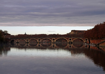 the riverside of river Garonne in city Toulouse