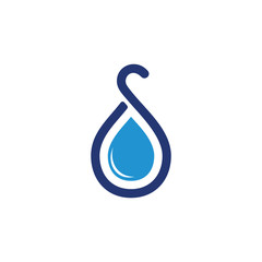 letter s drop water design logo vector