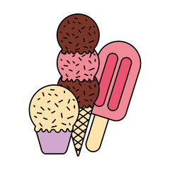 Sticker - ice cream cone popsicle