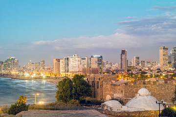 Tel Aviv. Night view from Jaffa.