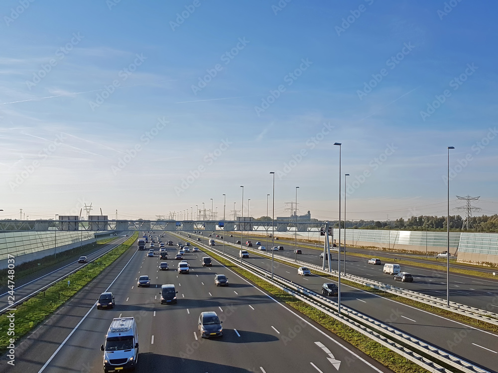 Highway A1 near Amsterdam in the Netherlands Stock Photo | Adobe Stock