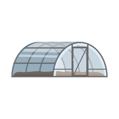 Wall Mural - Vector illustration of greenhouse and plant sign. Collection of greenhouse and garden stock symbol for web.