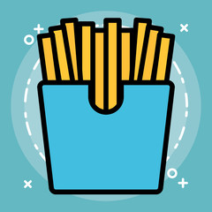 Sticker - French fries box