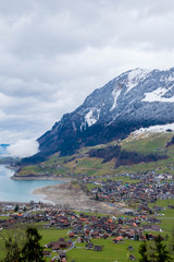 Wall Mural - Valley Village in Switzerland's Alps