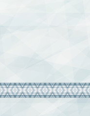 Fototapete - Subtle template with geometric ornament. Minimal vector graphics
