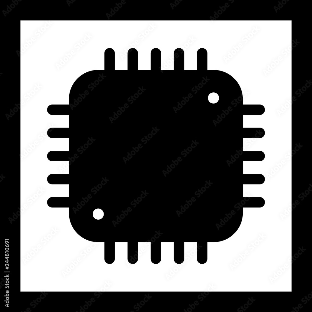 Vector Processor Icon Stock Vector | Adobe Stock