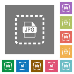 Poster - Place jpg file square flat icons