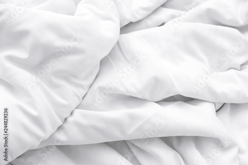 Cuadros en Lienzo White delicate soft background of fabric or bedding sheet