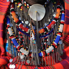colorful masai accessories with beautiful details as seen in masai man chest.