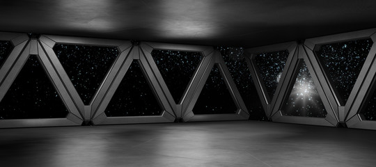 Wall Mural - Space environment, ready for comp of your characters.3D rendering